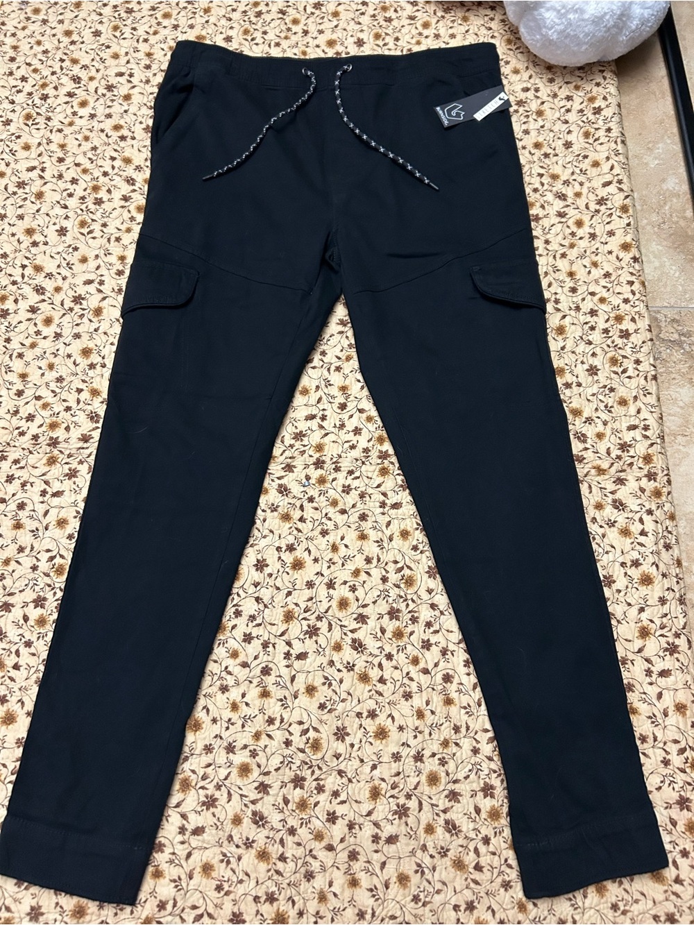 burnside Black Kids Cargo Jogger Pants